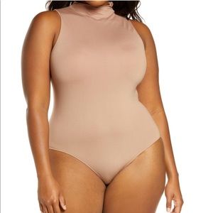 Skims Mock Neck Sleeveless Bodysuit tigers eye